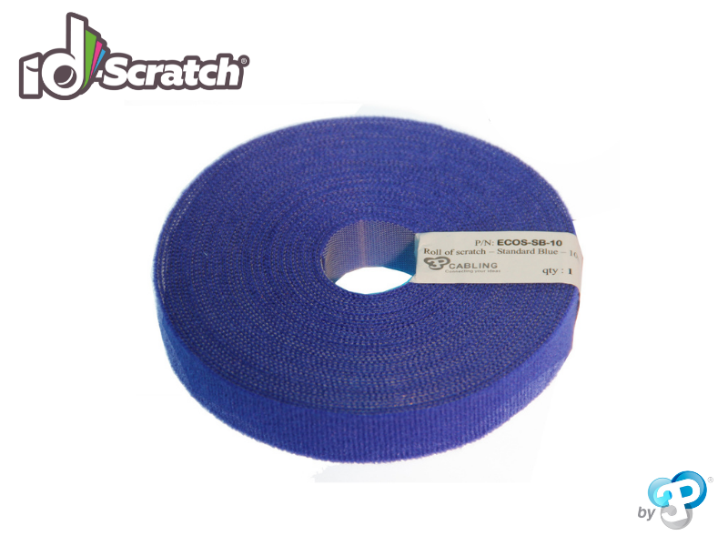 ECO SCRATCH - Hook and Loop Roll - 10 m - Standard Blue