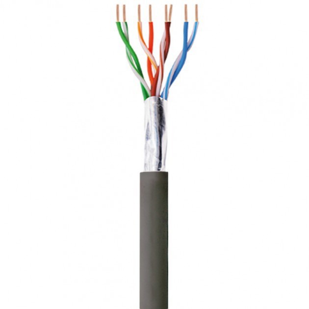 Câble réseau Cat. 5e - CCA - F/UTP - PE Monobrin AWG24 - Noir Outdoor - 100 m