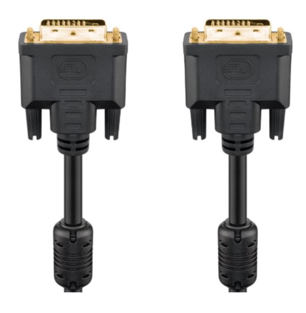 Cordon DVI-D Dual Link 24+1 M / M - avec ferrite - Noir - 10 m