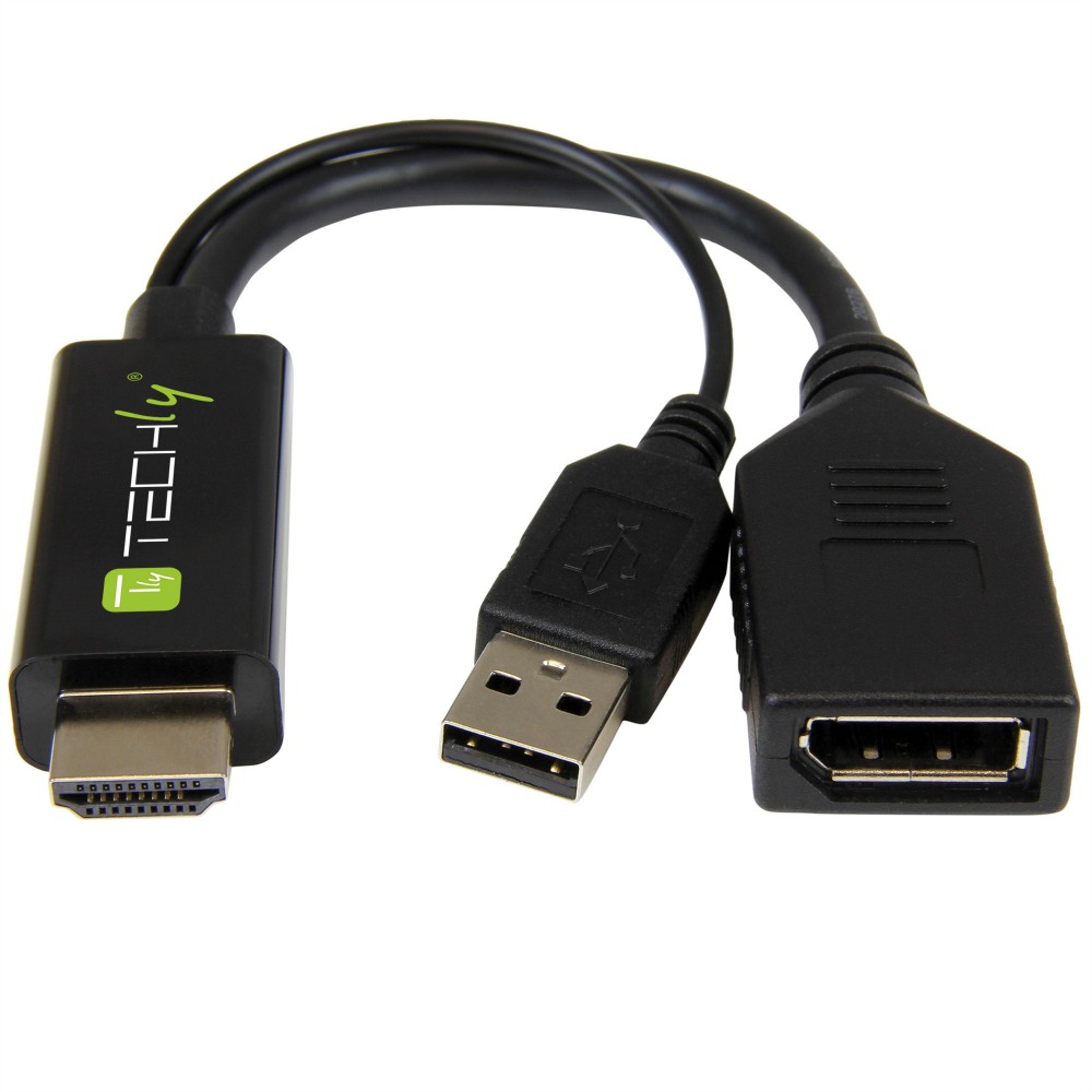 Adaptateur HDMI / M + USB A / M vers Displayport / F - 4K 60 Hz - 0.15 m