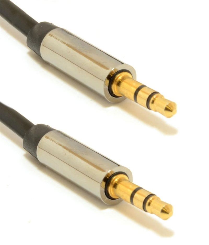 Cordon audio stéréo jack 3.5 mm - Droit / Droit - M / M -  HQ - 0.75 m