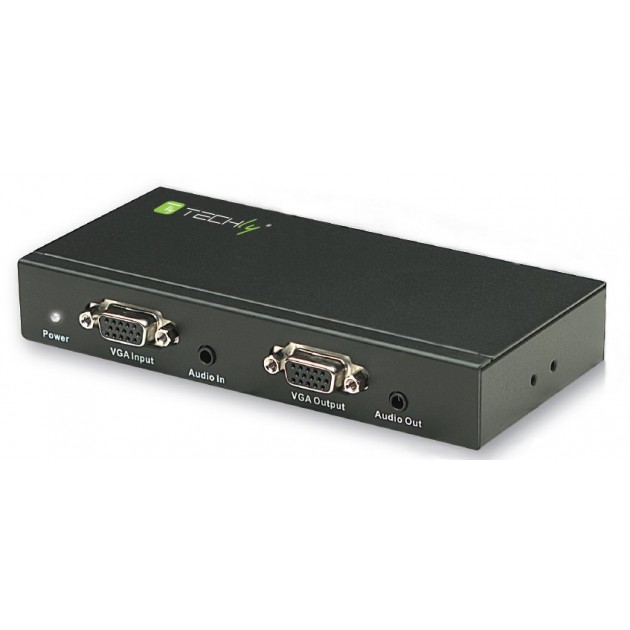 Extendeur VGA + Audio - 4 ports sur câble RJ45 Cat. 5e/6 - Noir - 300 m