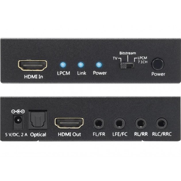 Extracteur HDMI 4K Audio 7.1 - 7 canaux - SPDIF / jack