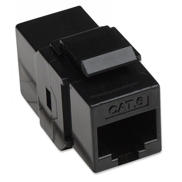 Traversée Keystone RJ45 F/F Cat. 6 UTP - Noir