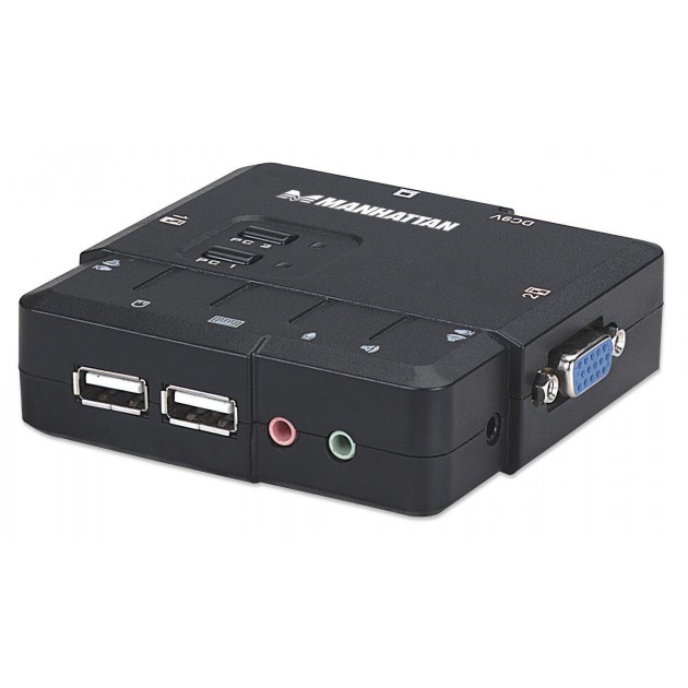 KVM compact 2 ports VGA / USB / Audio