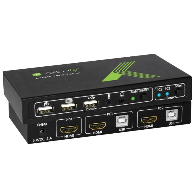 KVM 2 ports USB HDMI - 4K2K - Noir