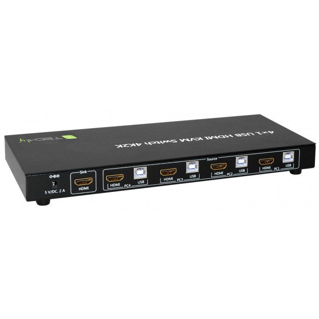 KVM 4 ports USB HDMI - 4K2K - Noir