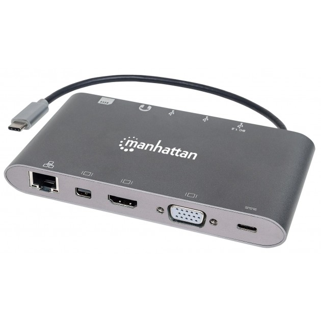 Station d`accueil USB type C - 7 en 1 - HDMI/VGA/RJ45/USB/SD