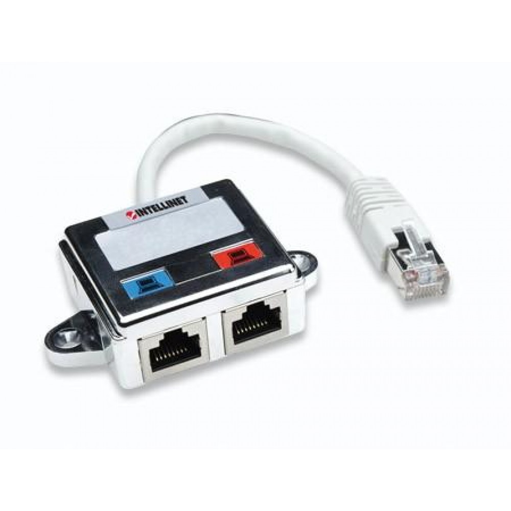 Éclateur de paires 1 x Ethernet + 1 x ISDN Téléphone - Cordon 0.15 m