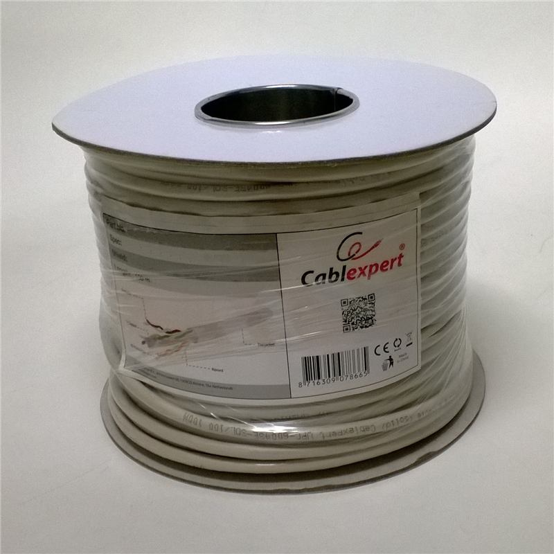 Câble réseau Cat. 6 - CCA - F/UTP - PVC - Monobrin AWG24 - Gris - 100 m