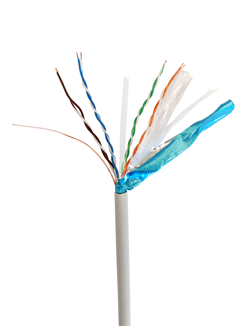 Câble réseau Cat. 6 - CCA - F/UTP - PVC - Monobrin AWG24 - Gris - 305 m