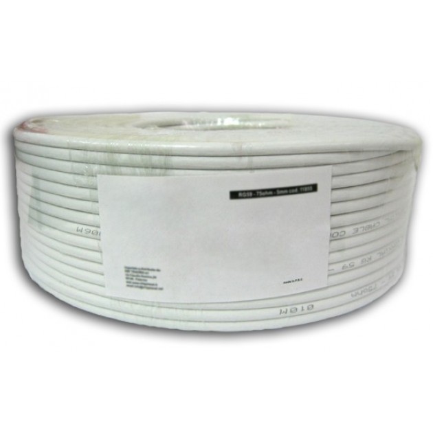 Câble réseau Cat. 6 - CCA - S/FTP - PVC - Multibrin AWG 26/7 - Gris - 100 m