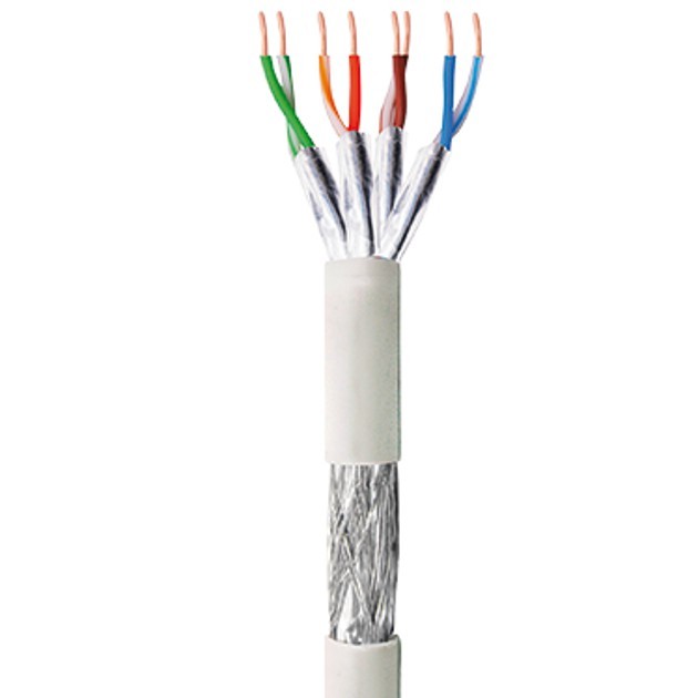 Câble réseau Cat. 6 - Cuivre - S/FTP PVC - Multibrin AWG 26/7 - Gris - 100 m