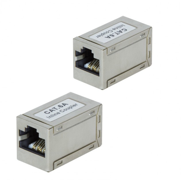 Coupleur RJ45 Cat. 6A - 10 GE 500 MHz - F / F câblage 1:1 FTP