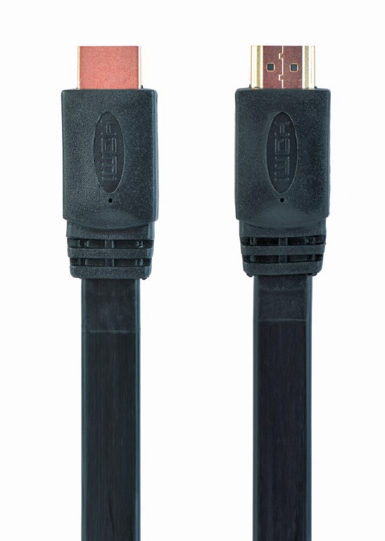 Cordon HDMI High Speed with ethernet 2.0 - CU - 4K à 60 Hz - Plat - Noir - 1 m