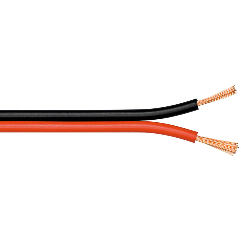 Câble Audio Noir & Rouge 2 x 0.75 mm² - 100 % Cuivre - 50 m