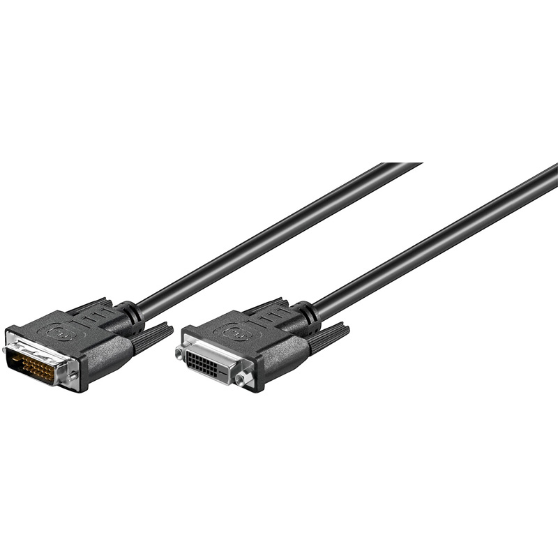 Rallonge DVI-D Dual link M / F 24 + 1 - noir - 5 m