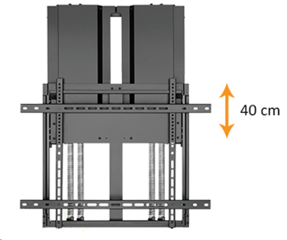 Support mural motorisé - TV 70``-90`` - 90 Kg - Vesa 800 x 600 - Noir