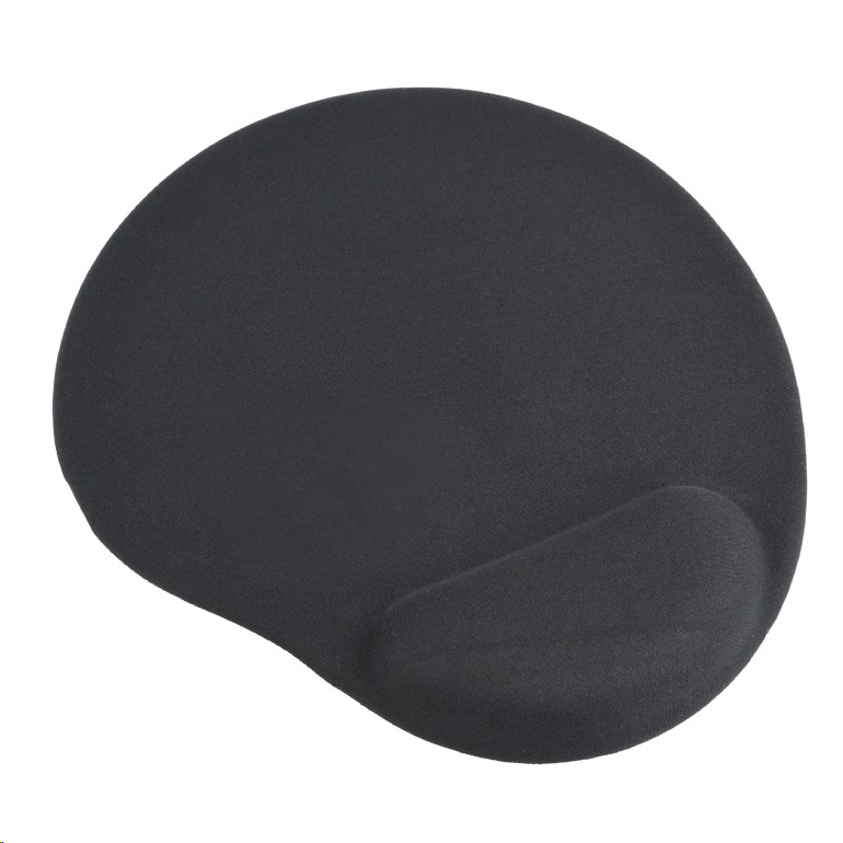 Tapis de souris - Dim 260x220 mm - épais. 3 mm - Repose poignée en gel - Noir