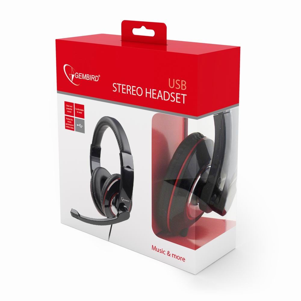 Casque stéréo avec micro - Confort - cordon 2 m - USB