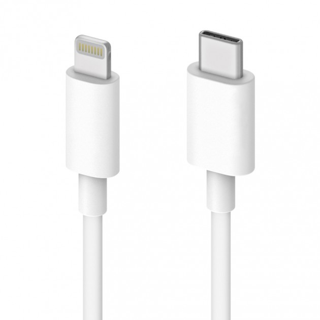 Cordon USB 3.1 Type C vers Lightning - Certifié MFI - Blanc - 1 m