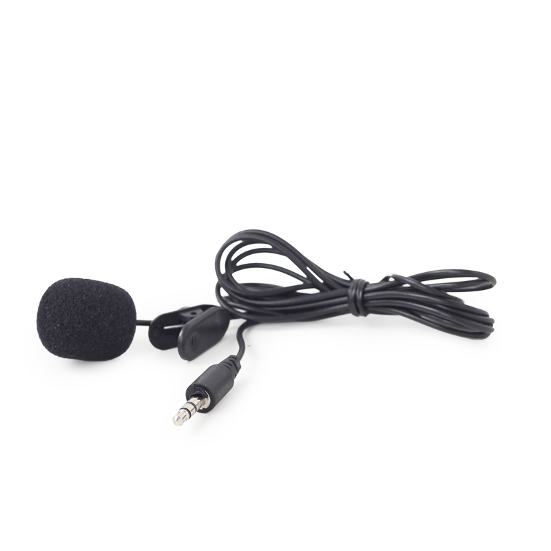 Microphone à clip - jack 3.5 mm - noir - cordon de 2 m