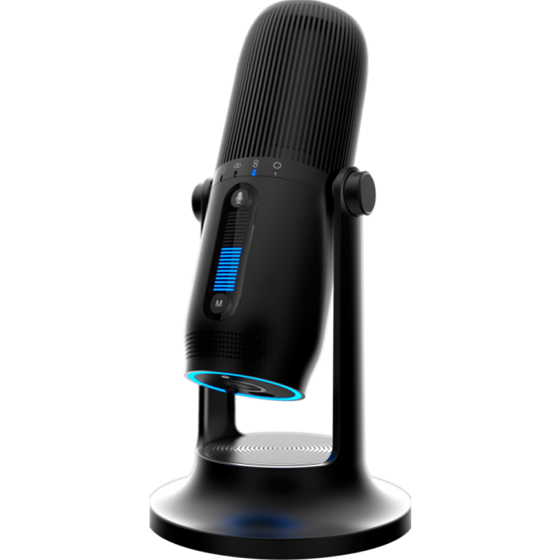 Microphone professionnel à condensateur 96 KHz - 24 bits - USB Type C - Noir