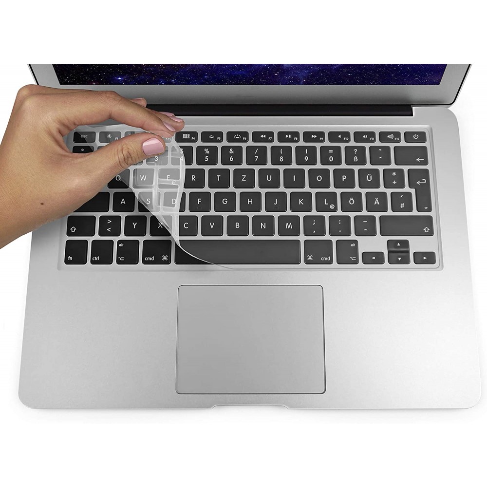 Film protection clavier silicone pour notebook 15`` - Dim. 368 x 132 mn