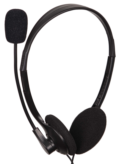 Casque Stéréo avec micro Jack 3,5mm - Cordon 1.80 m