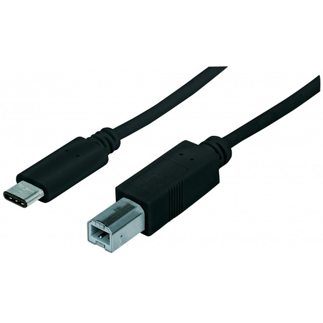 Cordon USB 3.1 Type C / M vers USB 2.0 B / M - Noir - 1 m