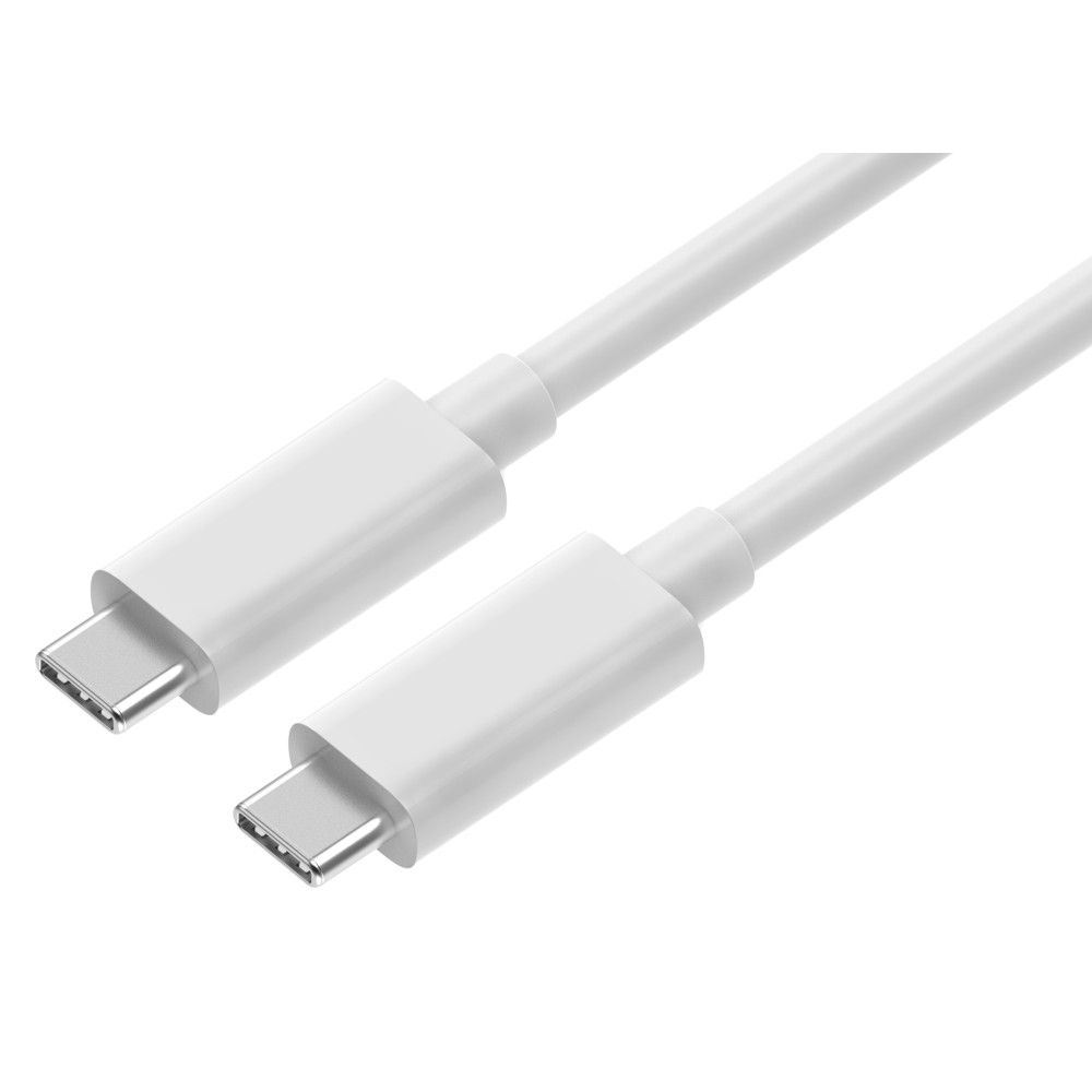 Cordon USB 4 - Gen 3 - Type C - Actif - 240W 5A - 8K@60Hz - 40Gbps - Blanc - 1 m