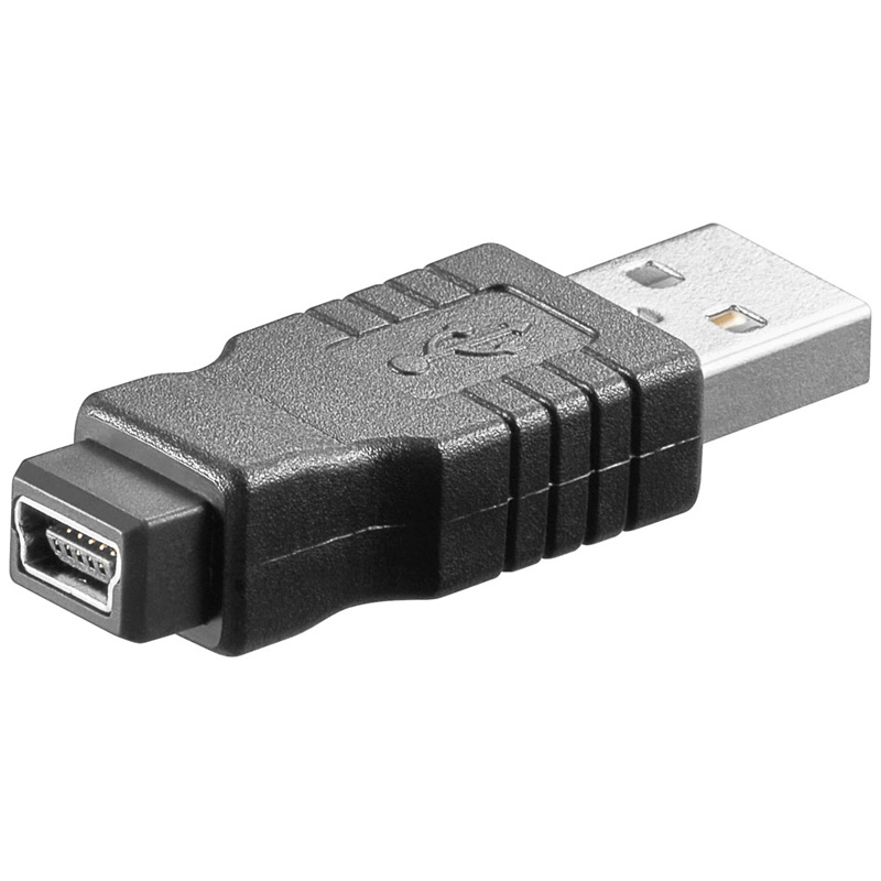 Adaptateur USB 2.0 A / M > Mini B / F 5 pts