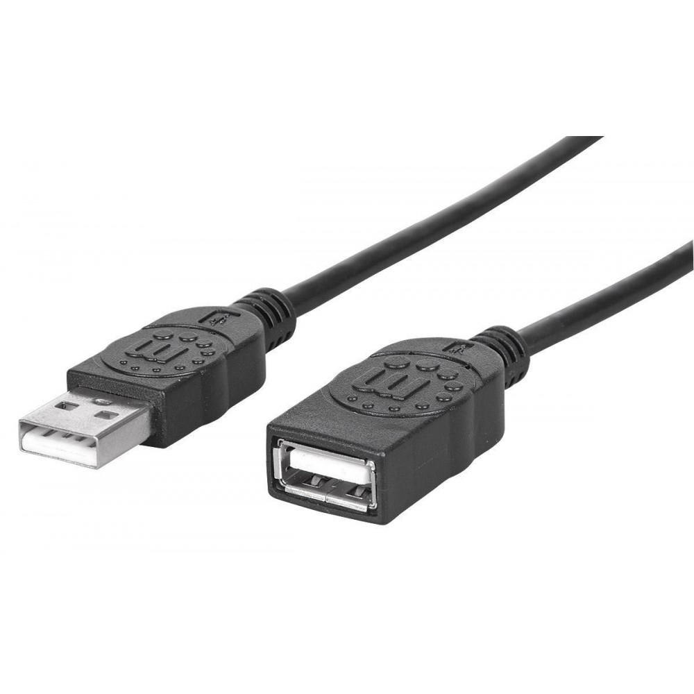 Rallonge USB 2.0 A  M / F - Noir - 0.50 m