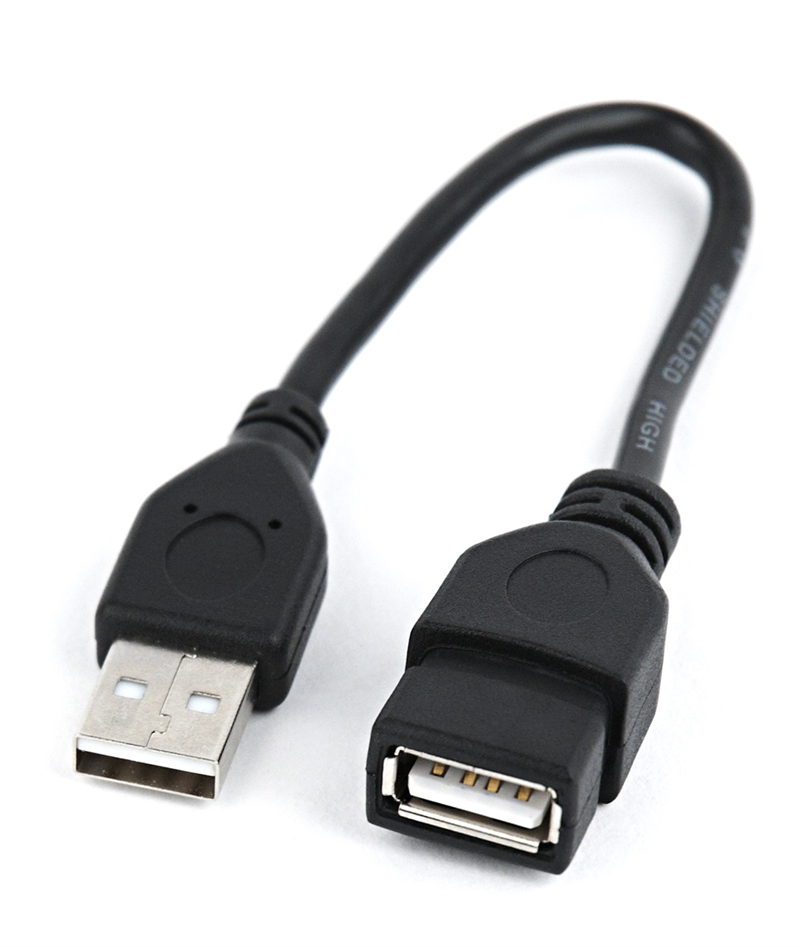 Rallonge USB 2.0 A  M / F - Noir - Cablexpert - 0.15 m
