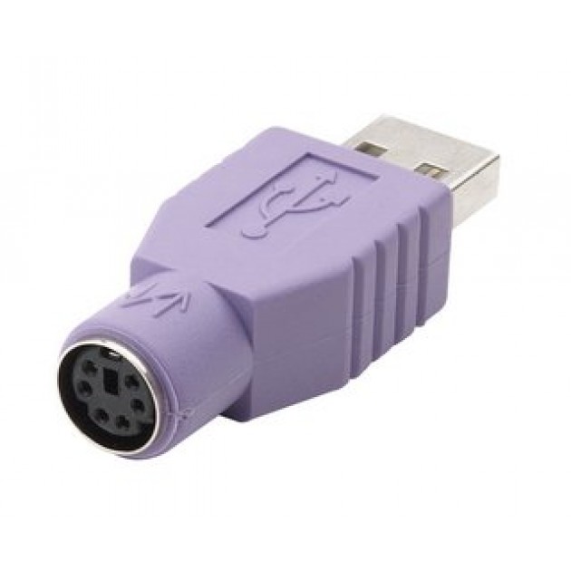 Adaptateur USB A /M vers PS/2 /F - violet
