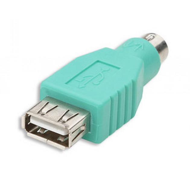 Adaptateur USB A /F vers PS/2 /M - vert