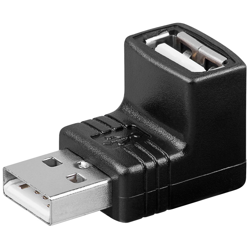Adaptateur USB 2.0 A M / F 90°