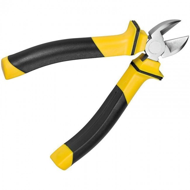 pince coupante noire et jaune- 160 mm - surface de coupe 2 cm