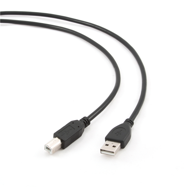 Cordon USB 2.0 - A / M vers B / M - Noir - 1,80 m