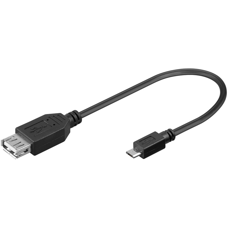 Adaptateur USB 2.0 A / F > Micro B / M - 0,20 m
