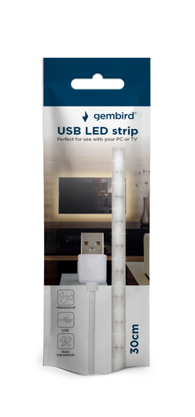 Bande LED - Auto Adhésive - 80 lm 3200 K - USB - 0.30 m