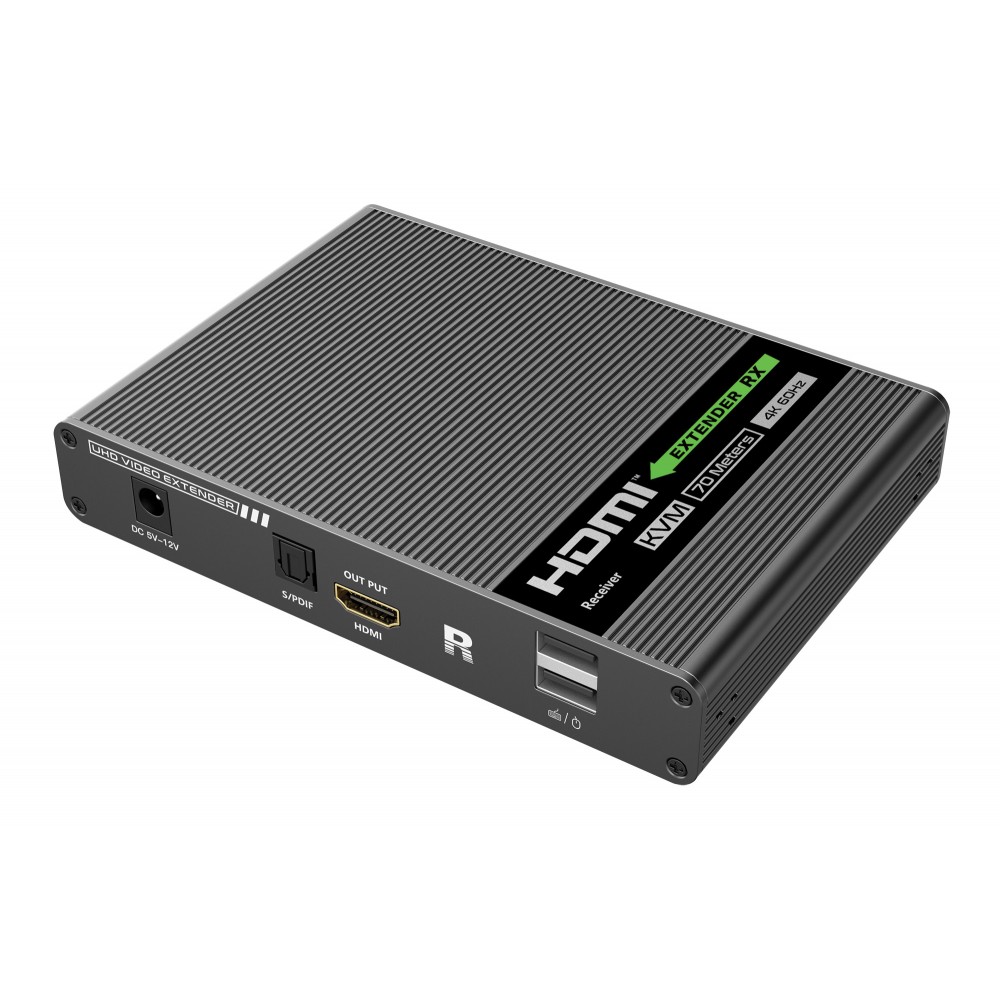 Extendeur KVM HDMI 4K@60Hz - USB sur câble RJ45 - 70 m