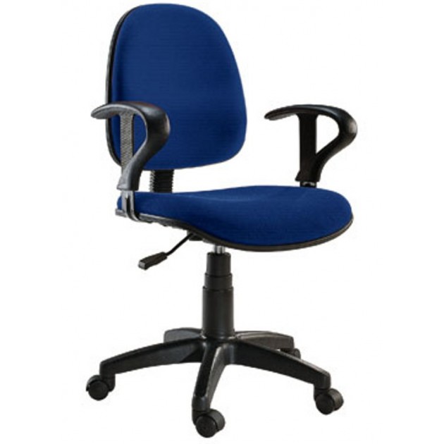 Chaise de bureau avec accoudoirs - Bleu