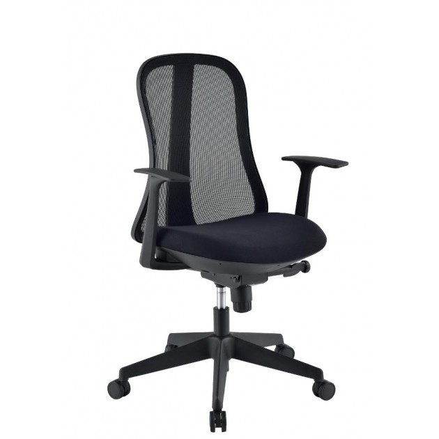 Chaise de bureau avec dossier ergonomique noir