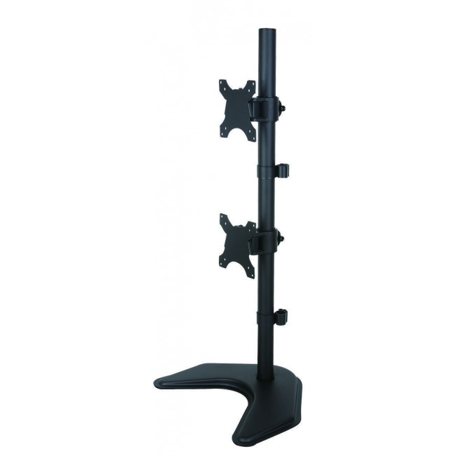 Support base inclinaison +/-15° - 2 x TV 13``-27`` vert. - Vesa 100 x 100 - Noir