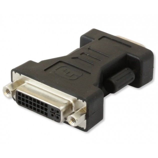 Adaptateur monobloc DVI-A / F vers VGA / M - noir