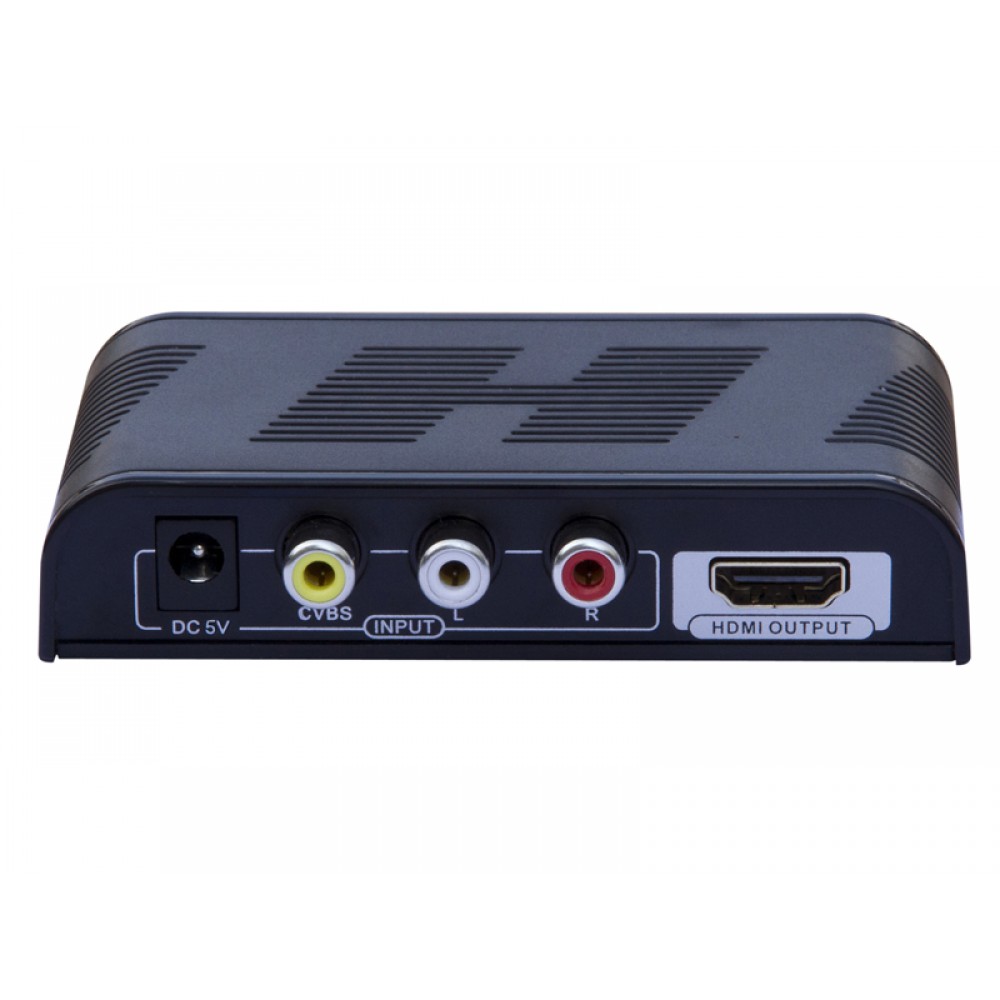 Convertisseur 3xRCA Audio - vidéo / F vers HDMI / F - Boîtier noir