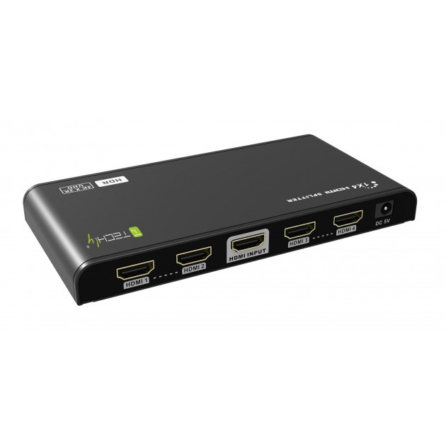 Splitter HDMI 2.0 4K - HDR - EDID - boitier métal - 4 voies