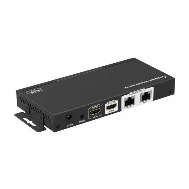 Extendeur / Splitter HDMI 2.0 4K EDID - POE - sur câble Cat. 6 - 2 voies - 60 m