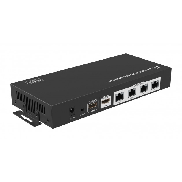 Extendeur / Splitter HDMI 2.0 4K EDID - POE - s/ Cat. 6 - 4 récepteurs - 60 m